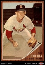 1962 Topps #149 Bob Duliba Normal Tint Cardinals COMMON VARIATION 1 - POOR
