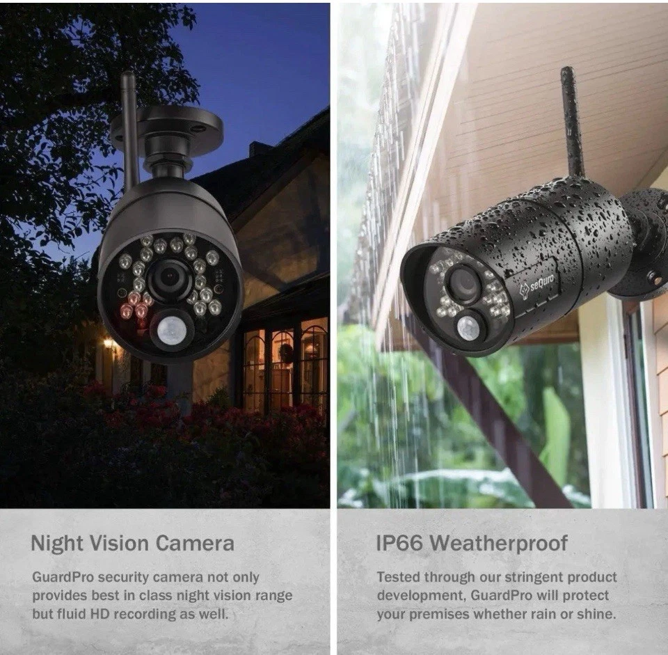 seQuro Wireless Security Camera System with 7" Touchscreen Monitor & 2Hd Cameras - Image 3 of 4