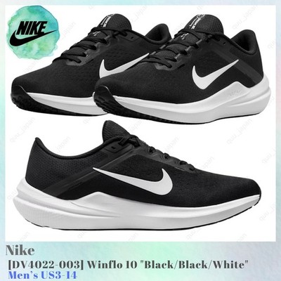 Nike Winflo 10 Black Black White DV4022-003 Men's US3-14 NEW