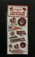 1984 University of Louisville Cardinals Vintage Puffy Stickers Imperial Toy Corp