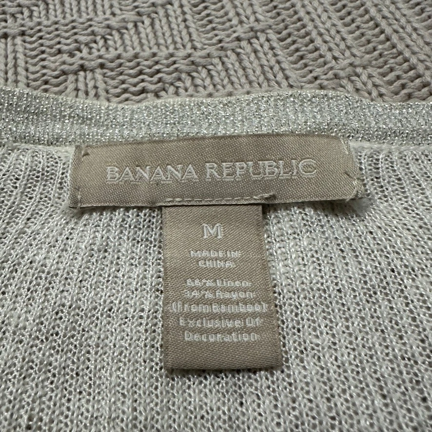 Cárdigan Banana Republic lino crema talla M Foto 4 de 4