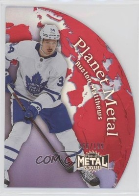 2021-22 Skybox Metal Universe Planet Red Achievement 66/199 Auston Matthews m0p