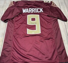 PETER WARRICK FLORIDA STATE SEMINOLES SIGNED CUSTOM MAROON JERSEY JSA COA!!!