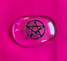 Pentacle Pocket Stone Clear Quartz Balance Protection Connection to Divine