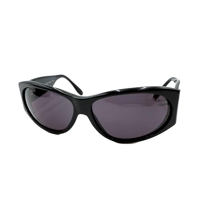 GUCCI Sunglasses Black Frame Side Wide Silhouette Logo Black Gold Free  i0424lq0