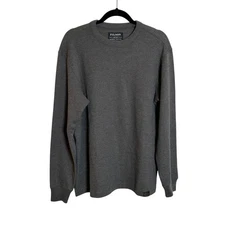 Filson Thermal Crewneck Shirt Size M Charcoal Gray Waffle Knit Made in Peru