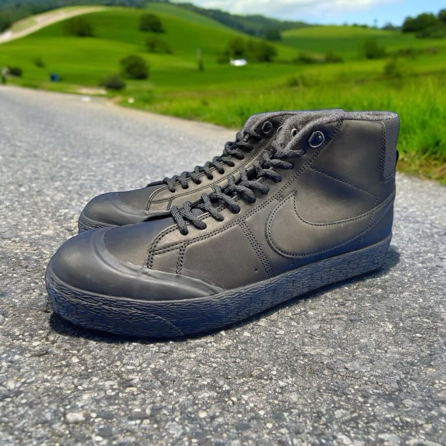 Nike Black Zoom Blazer Mid Bota AA4100-001 Skateboarding Mid Top
