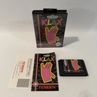 Klax Sega Genesis Tengen Puzzle Arcade Video Game Cartridge CIB With Reg Card