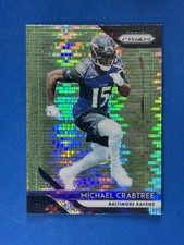 2018 Panini Prizm Prizm Neon Green Pulsar #187 Michael Crabtree Baltimore Ravens