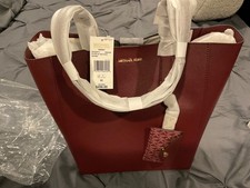 Michael Kors Vincent Large Saffiano Leather Tote Bag With Card Case - NEW w/ TAG