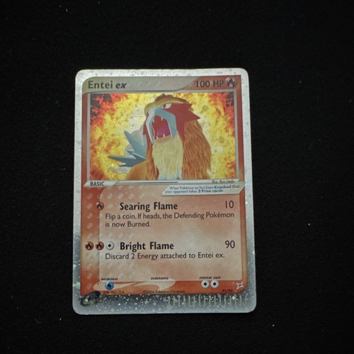 Entei ex 91/95 EX Team Magma vs Team Aqua Holo Ultra Rare 100 HP Pokémon TCG