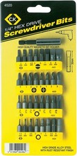 Best Price Square SCREWDRIVER BIT SET, 32PC T4520 By CK TOOLS