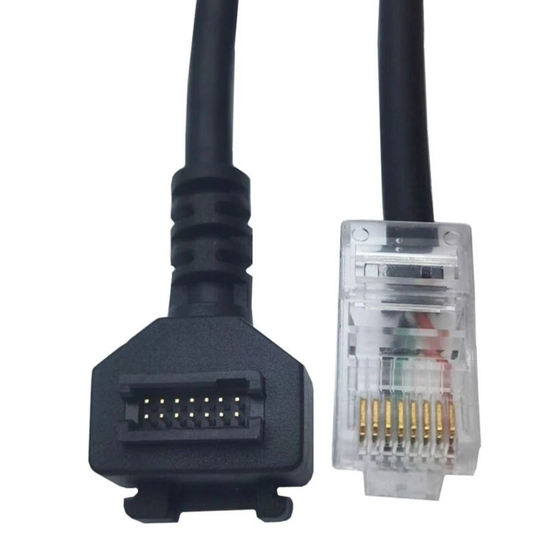 RJ45 8P8C to 14-Pin IDC Coiled Scanner Cable for VeriFone VX810 Male-Female - Image 3 of 4