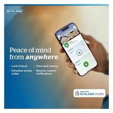 Schlage Century Matte Black ElectronicEncode Plus Smart WiFi Deadbolt Alarm 5