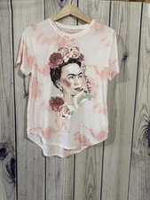 Frida Kahlo Juniors Womens Short Sleeve T-Shirt Tie Dye Size L 11-13