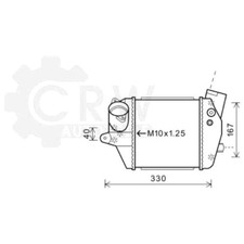 Ladeluftkühler für Mazda 5 CR19 2.0 CD 200x205