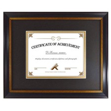 , 11x14 Frame for 7x9 Diploma/Certificate, Includes Double Mat and Real Glass...