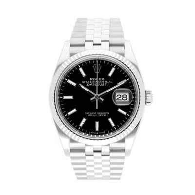 ROLEX DATEJUST 36MM BLACK DIAL REF. 126234 STAHL/WEISSGOLD 2025 FULL SET UNWORN