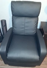 | Recliner Chair | with 2 Point Massage Function | Black | with Lumbar Support, 