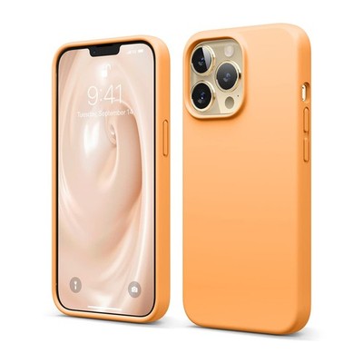 Elago Silicone iPhone 13 Pro Case Orange Full Coverage Drop Protection Stylish