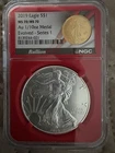 2019 Gold & Silver Eagle NGC MS70 / MS70 Au 1/10 oz Medal Evolved Series 1