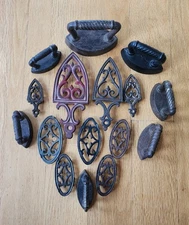 Child's Sad Irons (7) & Trivets (9) Guaranteed Antique - Circa 1900's