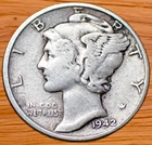 1942 Mercury Dime (VG) 90% Silver