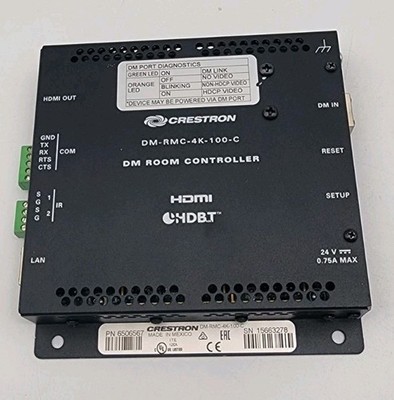 Crestron DM-RMC-4K-100-C Room Controller HDBaseT Receiver, 6506567