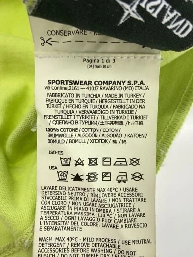 STONE ISLAND Felpa L Cotone Verde 711562350