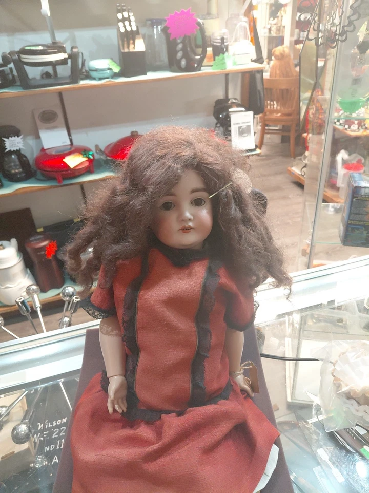 German Doll 1903 Bisque 24 " Human Hair - Image 2 of 4
