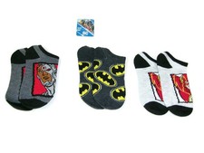 Little Boys Girls 3 Three Pair Justice League No-Show Socks Comics