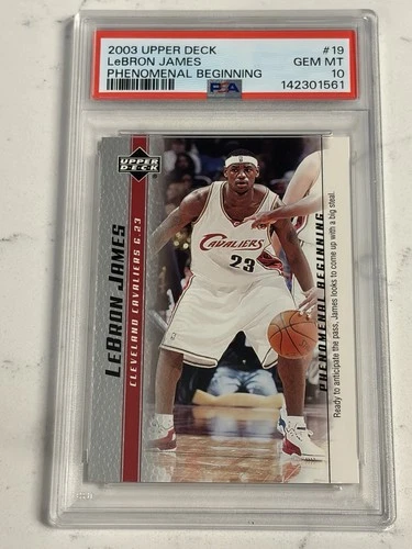 Lebron James 2003-04 Upper Deck Phenomenal Beginnings #19 Rookie card PSA 10
