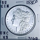 1880 S BU GEM MORGAN SILVER DOLLAR UNC MS+++ U.S. MINT RARE COIN 7162