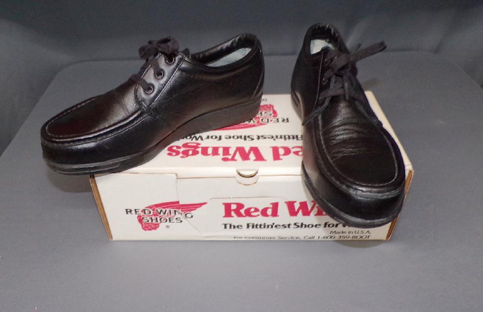 USA RED WING 6604 moc toe BLACK OXFORD MULTIPLE SIZES BOXED STEEL 