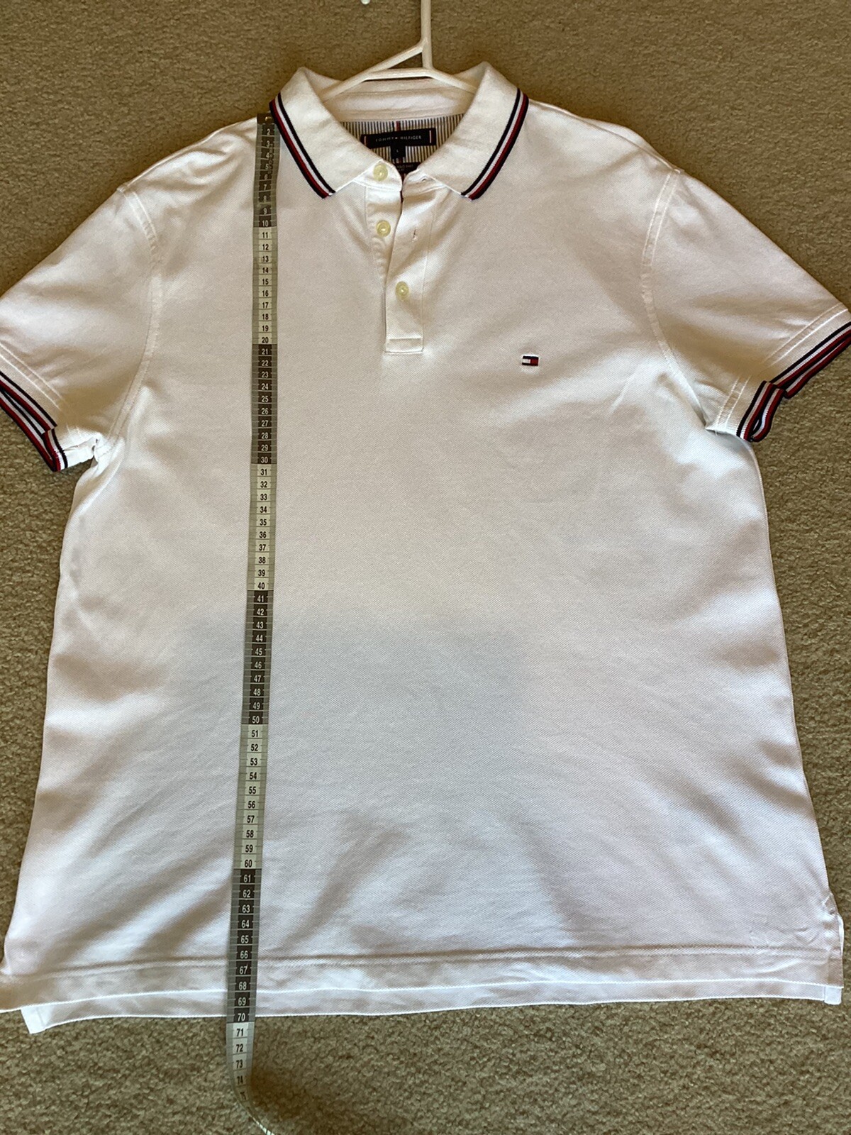 Tommy Hilfiger Men’s Slim Fit White Polo Shirt eBay