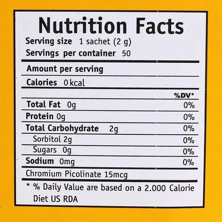 4 Boxes Tropicana Slim Diabetic No Calorie Sweetener Zero Cals - 200 Sachets 2g - Image 3 of 3