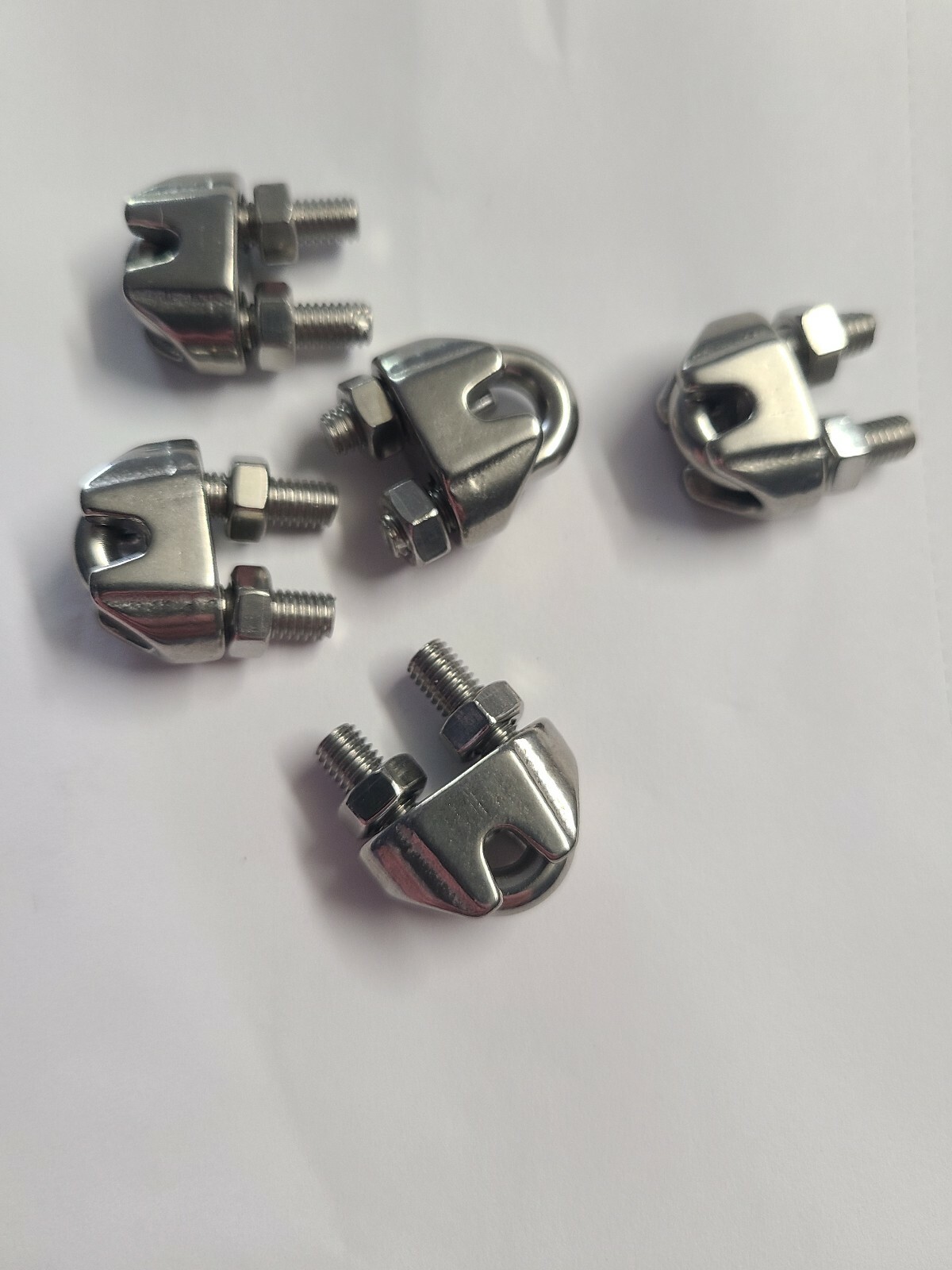 10 Marine Industrial 1/8" Heavy Duty Wire Clip Rope Clamp Stainless