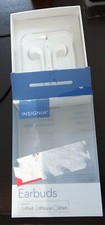 Insignia Earbuds Headphones In Line Volume Control Microphone White NS CAEP013