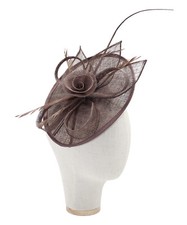 New Sinamay Wedding Race Occasion Headband Clip Flower Hat Fascinator Feathers