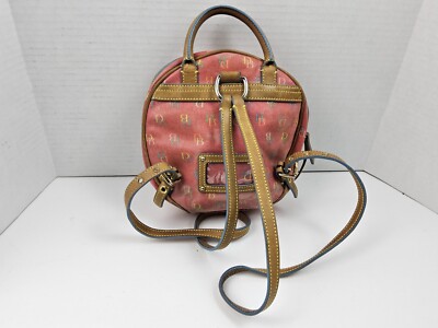 Dooney & Bourke Coated Signature Circle Backpack Purse Y2K  display picture 3