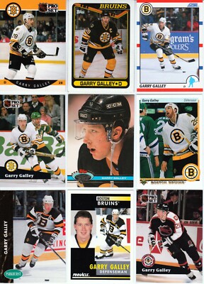   Huge 25 + different GARRY GALLEY cards lot 1990 - 1996 Bruins Flyers Sabres