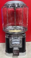 Black & Chrome Beaver Gumball Candy Machine with NEW Globe and Lock & Key