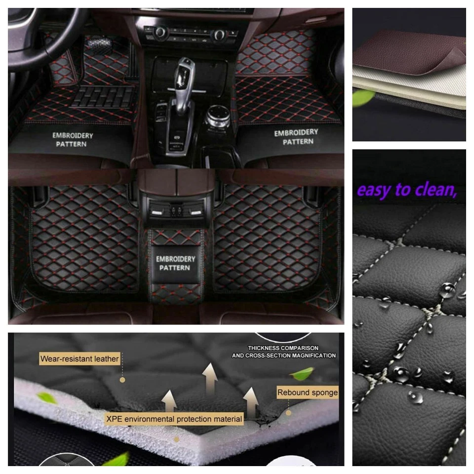 Fit Toyota Sequoia 2000-2020 Car Floor Mats Handmade AutoLiner Rugs Foot Carpets - Image 4 of 4
