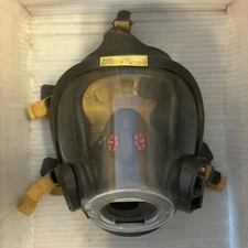 Med Scott AV3000 HT Firefighter SCBA Mask 5pt KevlarHeadnet Left Side ComBracket