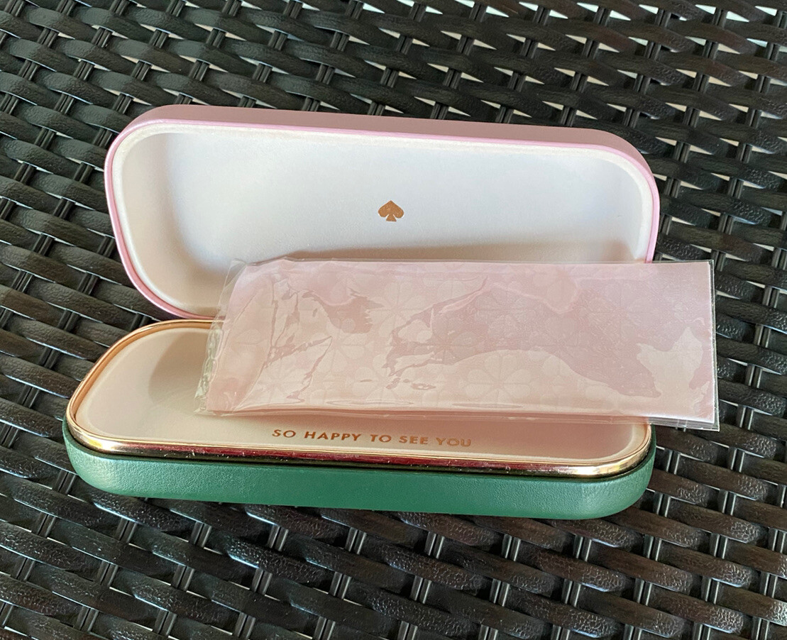 Kate Spade Pink & Green Eyewear Case | eBay display picture 1