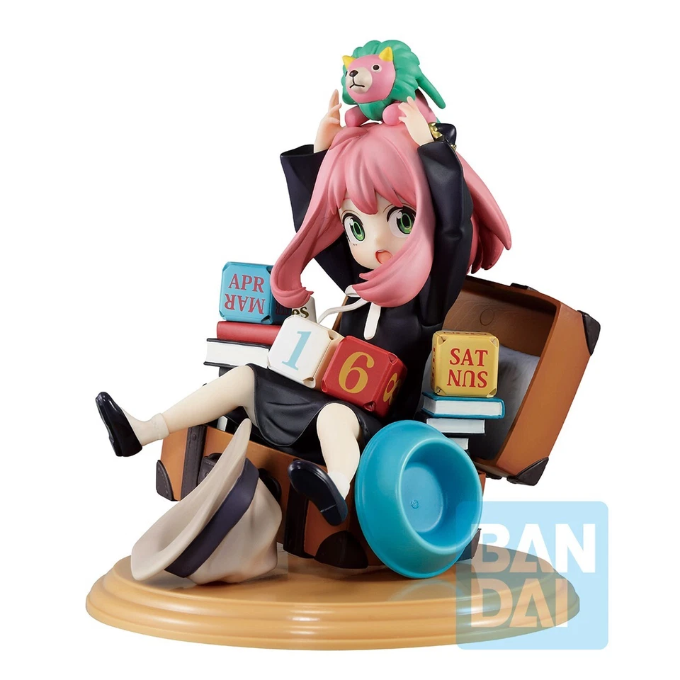 Anya Forger with Block Calendar Mission Start 1.5 Spy X Family Ichibansho Statue