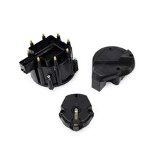 Black 8-Cylinder V8 HEI Super Cap & Rotor Kit for GM