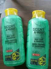 x2 Hunters Specialties Scent-A-Way MAX 24oz Liquid Body Soap & Shampoo Green