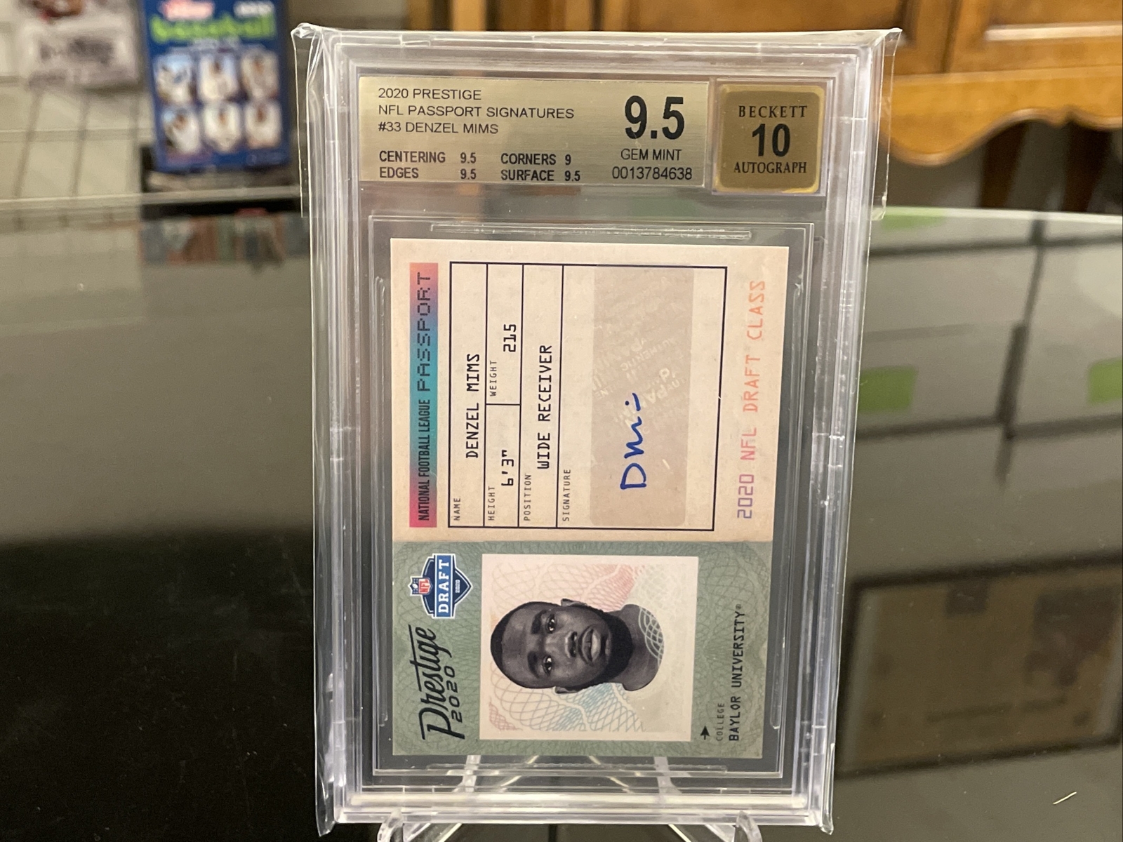 Denzel Mims Panini Prestige NFL Passport Signatures #PADM Base
