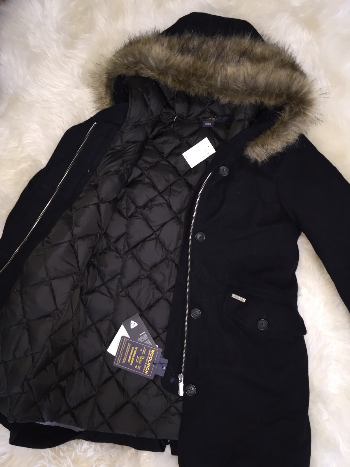 J Crew Woolrich John Rich & Bros Techno Wool Eskimo parka XS Black $995 b1817 image 7